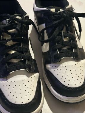 Big Kids Black and White Panda Low-Top Dunks